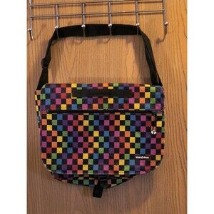 Yak Pak Crossbody Messenger Bag Rainbow Checkerboard Messenger Bag With Tags